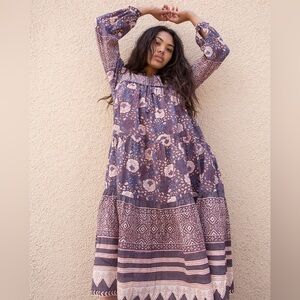 Matta dress large yamini  boho cotton Yamini Booj Dress in blue red beige